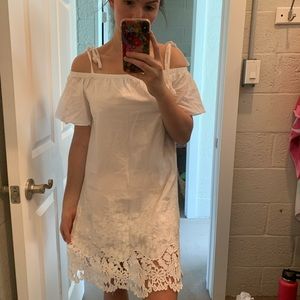 White madewell dress!!